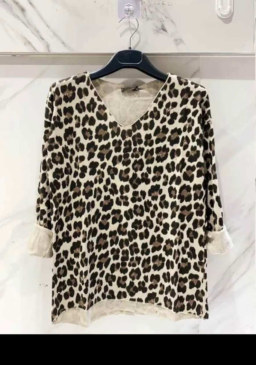 Top Léopard Col V 🐆🤎