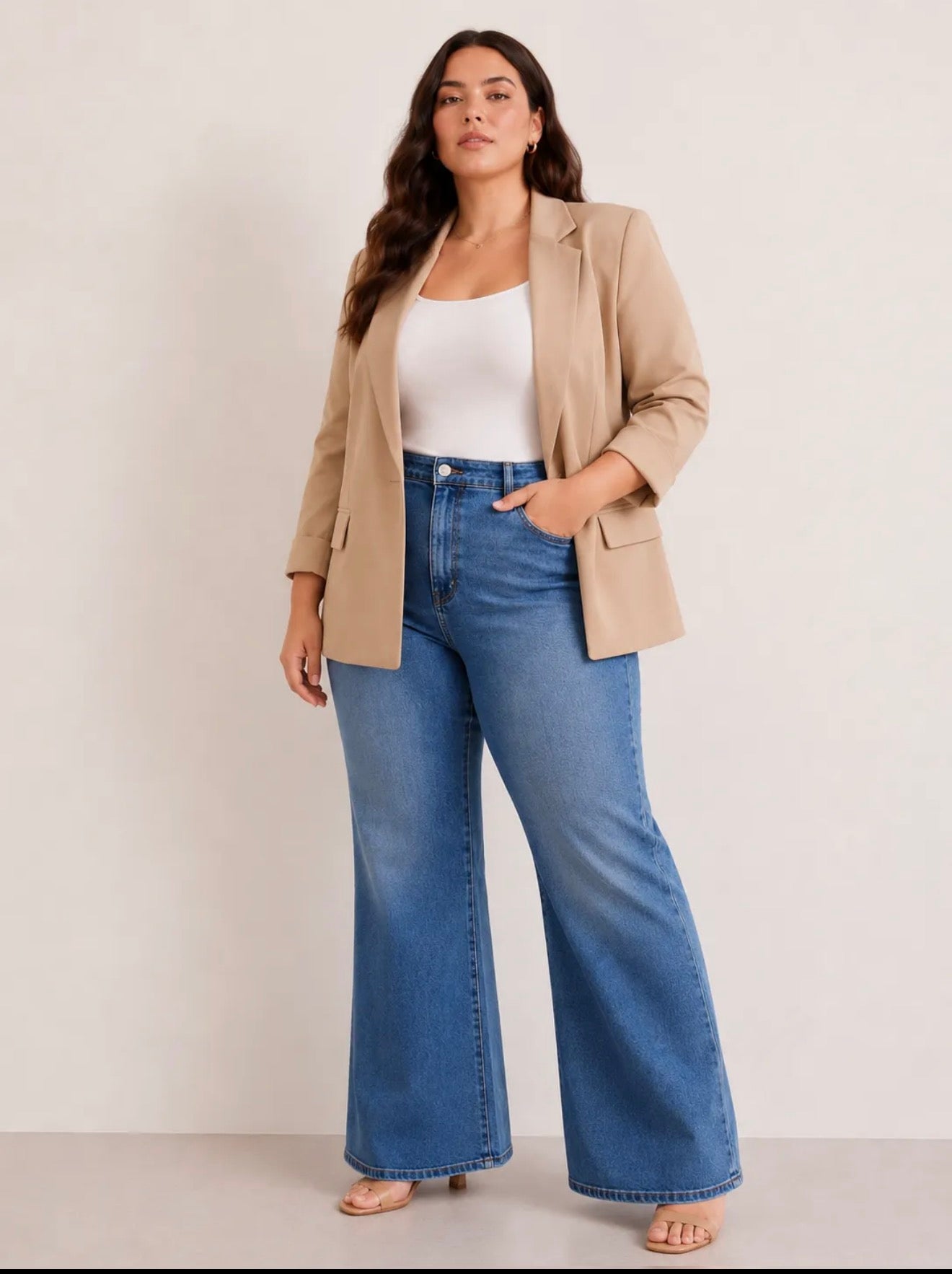 Blazer Élégance – Beige