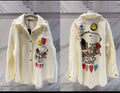 Veste effet moumoute Snoopy – Écru