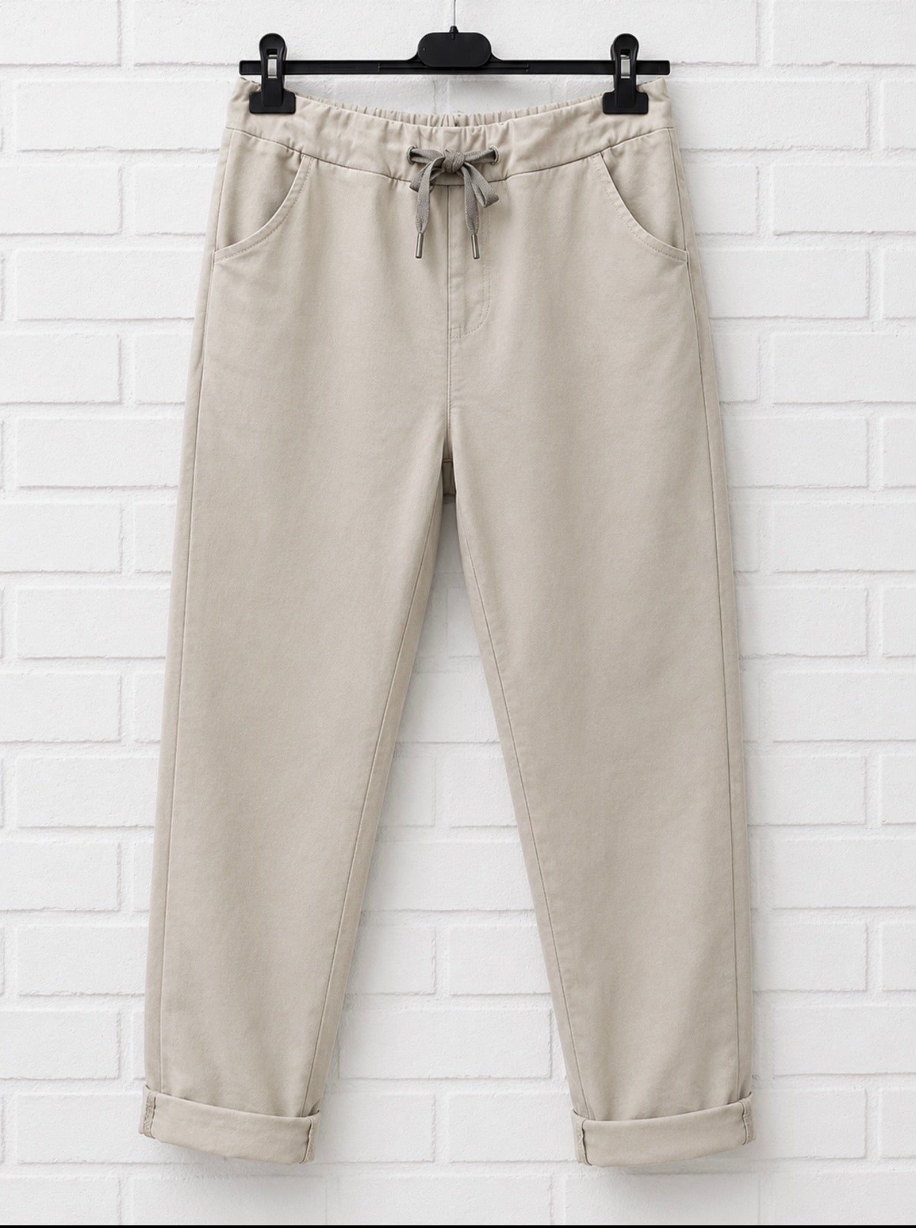 Pantalon Jogger Confort – Beige Clair